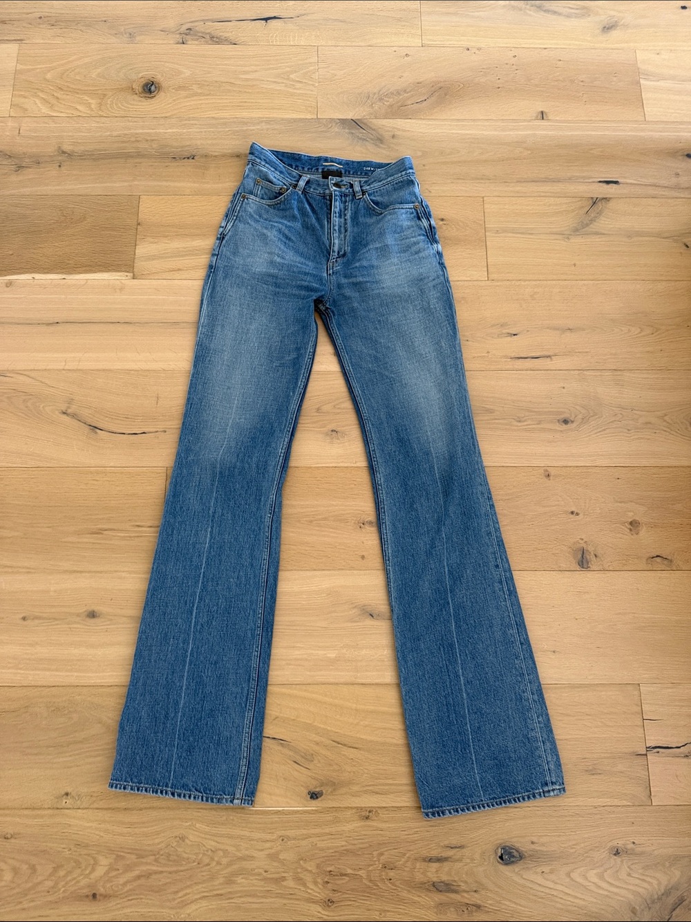 Yves Saint Laurent Medium Blue Flare Jeans - Women's